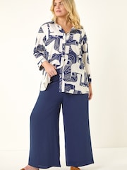 Roman Blue Curve Textured Geometric Shirt - Image 1 of 5