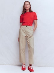 Boden Cream Straight Leg Chino Trousers - Image 1 of 6