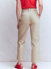 Boden Cream Straight Leg Chino Trousers - Image 3 of 6