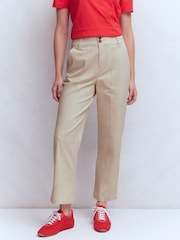 Boden Cream Straight Leg Chino Trousers - Image 4 of 6