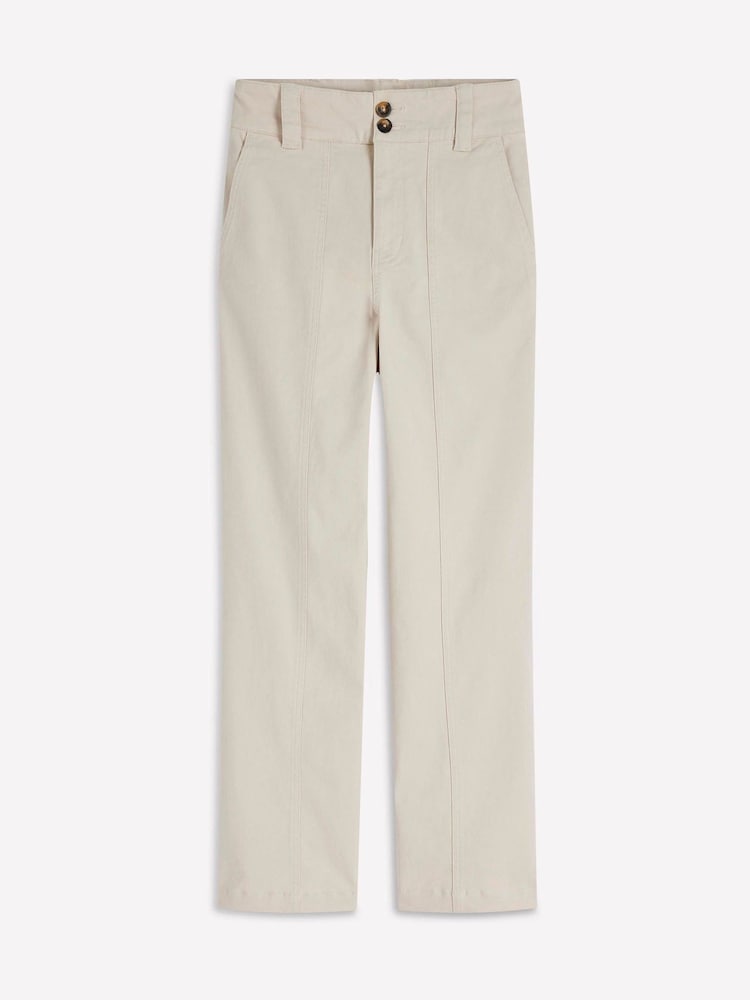 Boden Cream Straight Leg Chino Trousers - Image 6 of 6