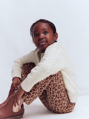 Boden Brown Ribbed Flared Leggings - Image 1 of 6