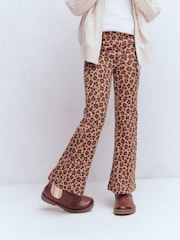 Boden Brown Ribbed Flared Leggings - Image 3 of 6