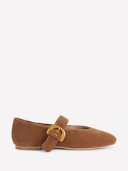 Boden Brown Kylie Flat Buckle Mary Janes - Image 2 of 5