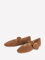 Boden Brown Kylie Flat Buckle Mary Janes - Image 3 of 5
