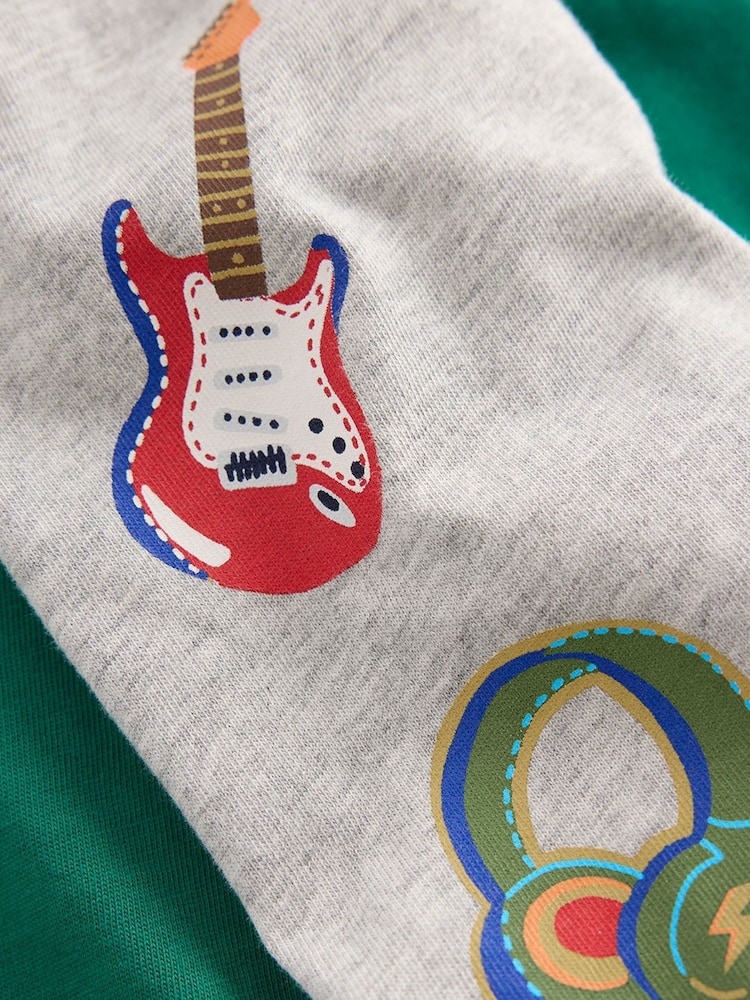 Boden Green Printed Sleeve Raglan T-Shirt - Image 3 of 3 Boden Green Printed Sleeve Raglan T-Shirt - Image 3 of 3