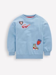 Boden Blue Bobbie Appliqué Sweatshirt - Image 2 of 4