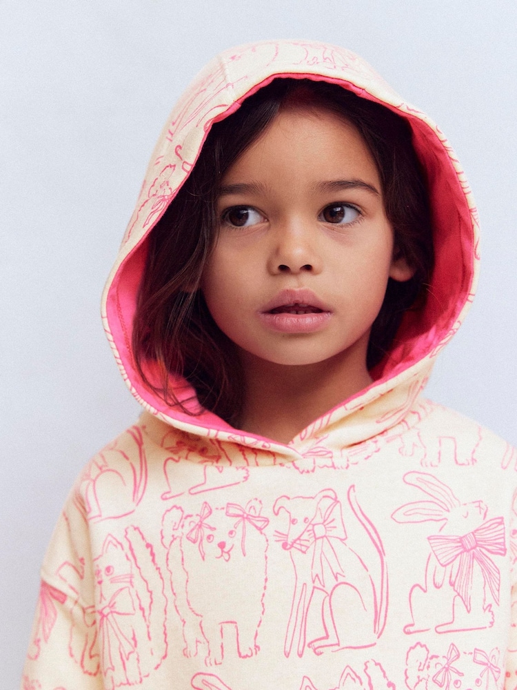 Boden Cream Printed Hoodie - Image 2 of 4 Boden Cream Printed Hoodie - Image 2 of 4