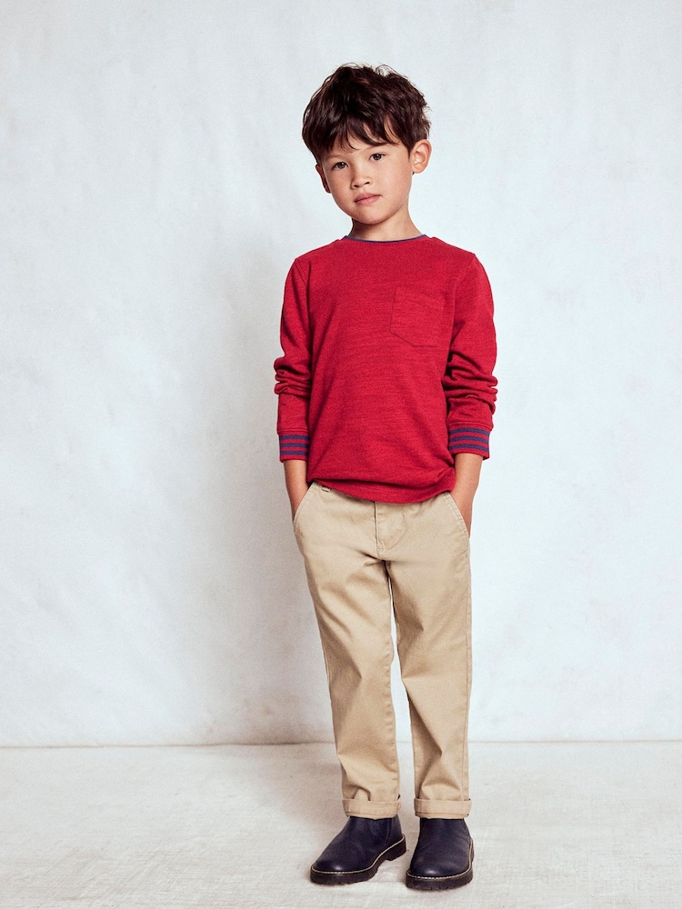 Boden Red Cosy Mid-weight T-Shirt - Image 2 of 6 Boden Red Cosy Mid-weight T-Shirt - Image 2 of 6