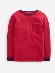 Boden Red Cosy Mid-weight T-Shirt - Image 4 of 6