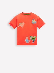 Boden Orange Short Sleeve Badge T-Shirt - Image 1 of 3