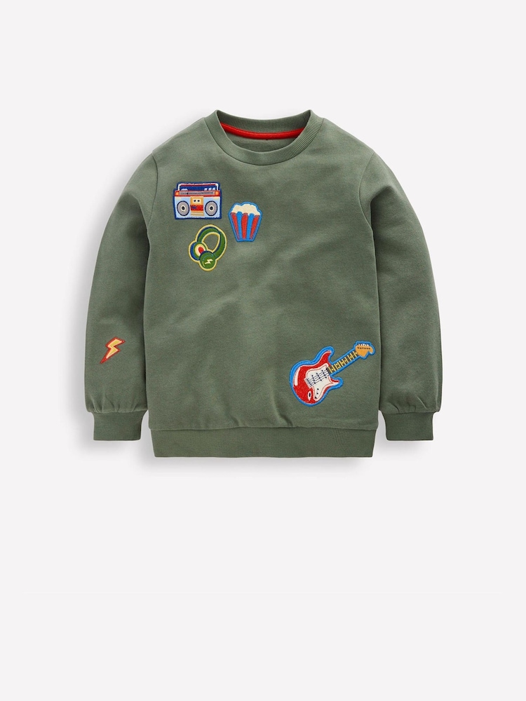 Boden Green Badge Sweatshirt - Image 1 of 3