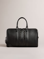 Ted Baker Black Waylin House Check Pu Holdall Bag - Image 1 of 5