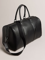 Ted Baker Black Waylin House Check Pu Holdall Bag - Image 3 of 5