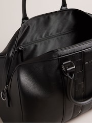 Ted Baker Black Waylin House Check Pu Holdall Bag - Image 4 of 5