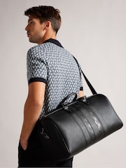 Ted Baker Black Waylin House Check Pu Holdall Bag - Image 5 of 5