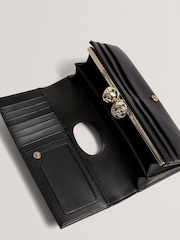 Ted Baker Black Roosali Rose Detail Leather Large Bobble Purse - Image 3 of 4