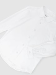 Reiss White Voyager 9-13 yrs Stretch Long-Sleeve Slim-Fit Travel Shirt - Image 3 of 3