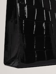Ted Baker Black Vannda Croc Effect Large Icon Bag - Image 3 of 5