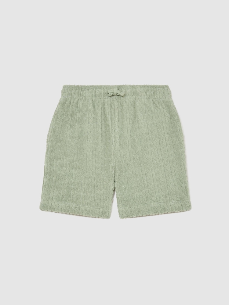 Grün - Reiss Tide Shorts aus Frottee mit Kordelzug - Bild 2 von 3