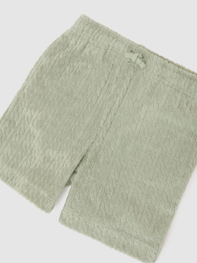 Grün - Reiss Tide Shorts aus Frottee mit Kordelzug - Bild 3 von 3