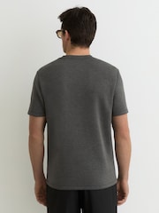Gri - Reiss Bradley Premium-Interlock Modern-Fit T-Shirt - Imaginea 5 din 6