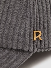 Reiss Grey Caitlin Cotton Corduroy Baseball Cap - Image 4 of 4