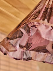 Poodle & Blonde Pink Floral Print Easy Fit Shade Ceiling Light - Image 3 of 6