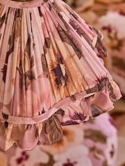 Poodle & Blonde Pink Floral Print Easy Fit Shade Ceiling Light - Image 4 of 6