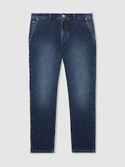 Reiss Indigo Blue Wash Manhattan Straight-Leg Jeans - Image 2 of 7