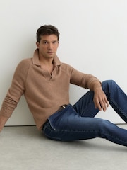 Reiss Indigo Blue Wash Manhattan Straight-Leg Jeans - Image 3 of 7