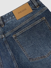 Reiss Indigo Blue Wash Manhattan Straight-Leg Jeans - Image 7 of 7