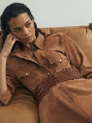 Atelier Suede Western Press-Stud Shirt - Image 5 of 7