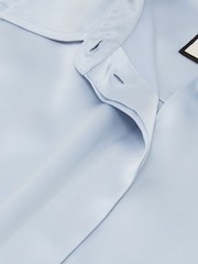 Reiss Light Blue Amelia Silk Sleeveless Shirt - Image 7 of 7