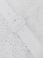 Reiss Anya Lace Strapless Bustier Midi Dress - 7的图像7｝