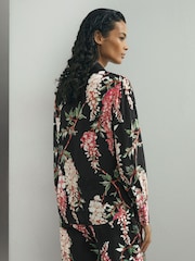 Atelier Silk-Chiffon Floral-Print Black Shirt - Εικόνα 6 από 7