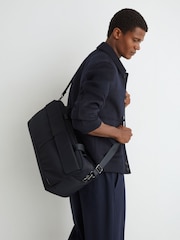 Reiss Blue Gaston Technical Twin-Pocket Duffle Bag - Image 5 of 7