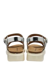Dunlop Silver Ankle Strap Wedge Sandals - Image 3 of 4