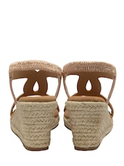 Dunlop Wedge Espadrille Teardrop Shaped Sandals - תמונה 3 מתוך 4
