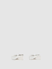 Reiss Silver/Ivory Carrick Twisted Bar Cufflinks - Image 2 of 5