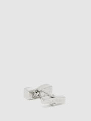 Reiss Silver/Ivory Carrick Twisted Bar Cufflinks - Image 4 of 5