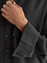 炭灰色 - N.Premium Soft Long Sleeve Shirt with Cupro - 圖片 4，共 7
