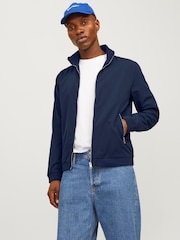 JACK & JONES Blue Harrington Bomber Jacket - Image 1 of 5