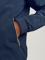 JACK & JONES Blue Harrington Bomber Jacket - Image 4 of 5