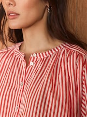 Mint Velvet Red Striped Batwing Blouse - Image 4 of 7