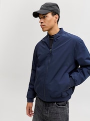 JACK & JONES Blue Lightweight Bomber Jacket - Image 2 of 5