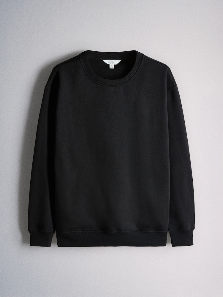 The Set Crew Neck Sweater and Wide Leg Joggers Set Black - Image 2 of 5