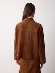 Jigsaw Brown Suede Patch Pocket Jacket - Image 2 of 6