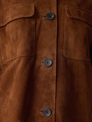 Jigsaw Brown Suede Patch Pocket Jacket - Image 5 of 6