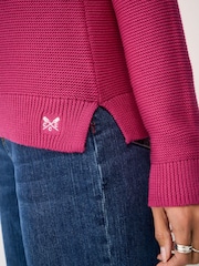 Crew Clothing Pink Cotton Stitch Jumper - Image 4 of 5
